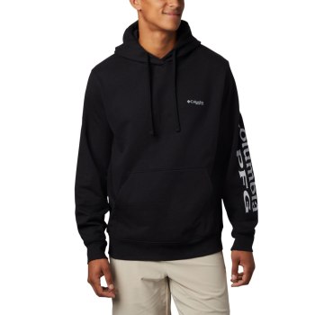 Columbia Muške Majice S Kapuljačom - PFG Sleeve Graphic Crne Sive | ARIK-98423